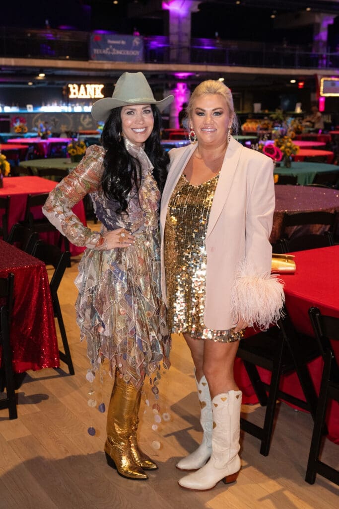Tiffany Halik, Nora Jarrard at the Houston Cattle Baron's Ball held at Post 713 Music Hall. (Photo by Wilson Parish)