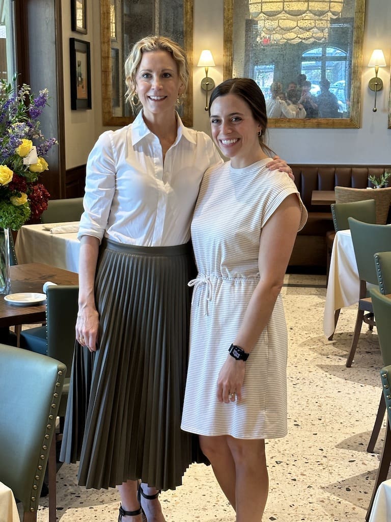 Interior designers Courtney Hill Fertitta, Courtney Cerza in Carrabba's on Kirby where they remodeled two of the private rooms. (Photo by Shelby Hodge)