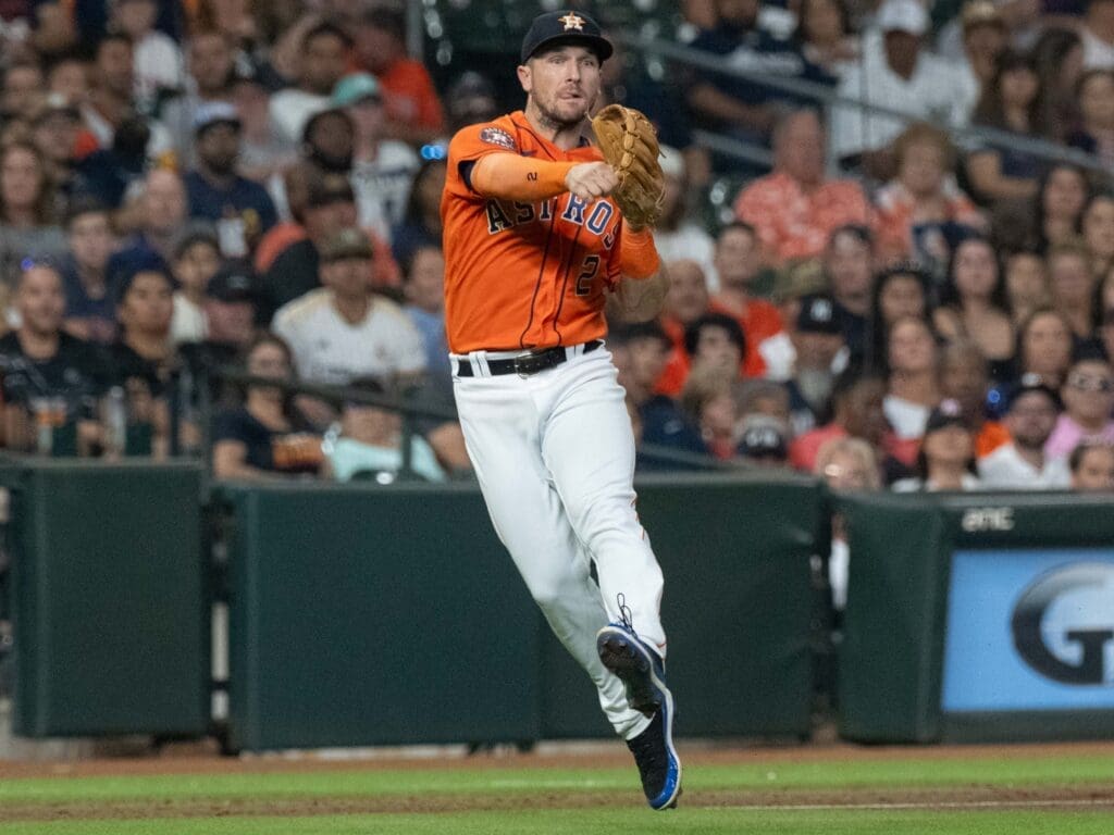 Houston Astros third baseman Alex Bregman is elite defensively. (Photo by F. Carter Smith)