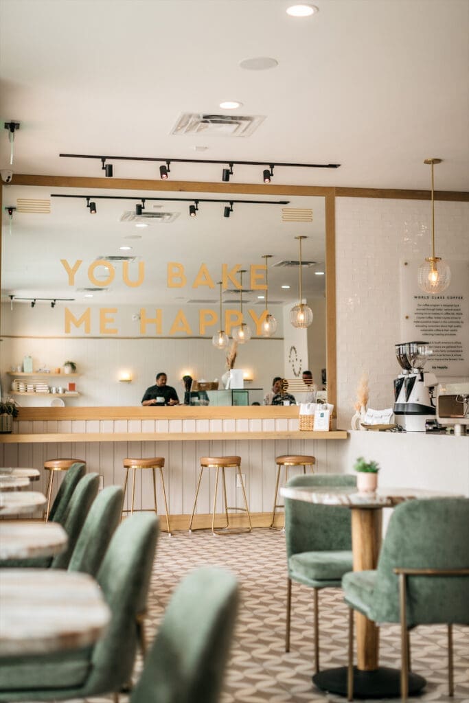 A cozy corner at Sugar & Sage bakery and coffee shop. (Photo by Beckley)