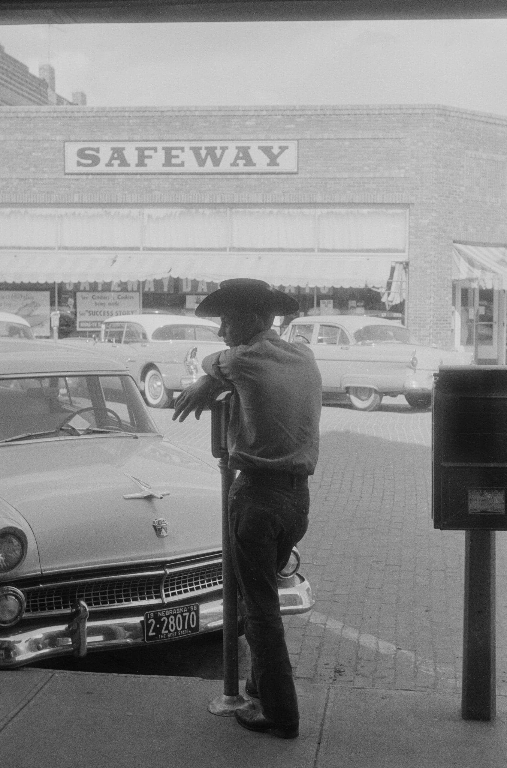 Todd Webb's <em>Cowboy, Lexington, NE,</em> 1956, printed 2023, at the Museum of Fine Arts, Houston (Courtesy of Todd Webb Archive. © Todd Webb Archive)