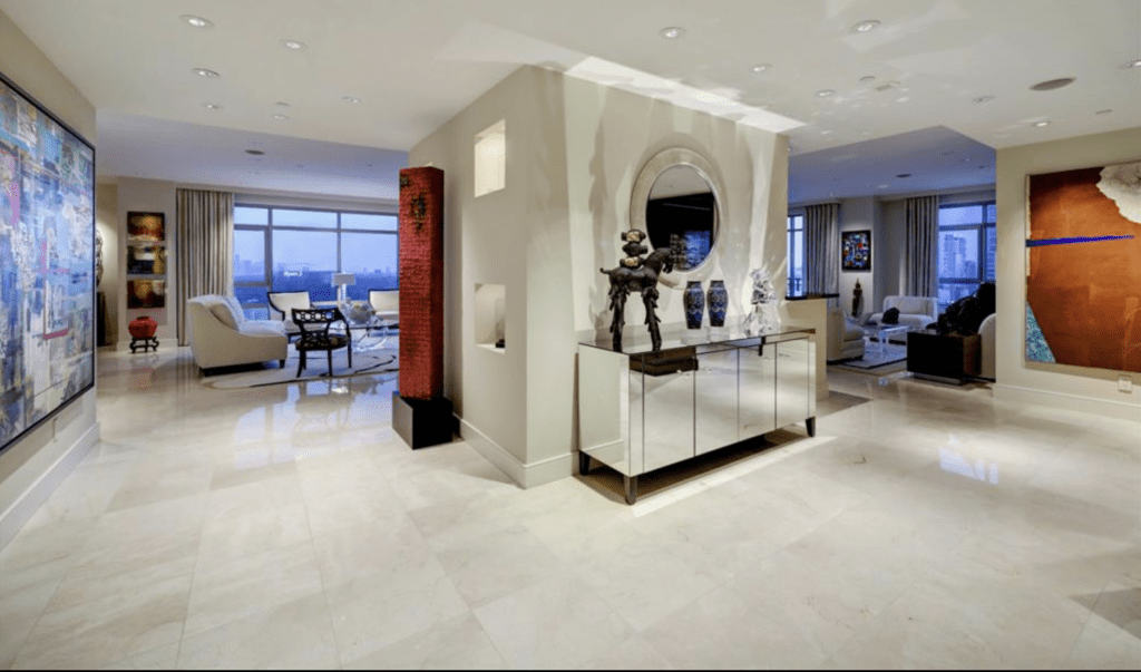 Contemporary luxury defines this Uptown Park Boulevard home.