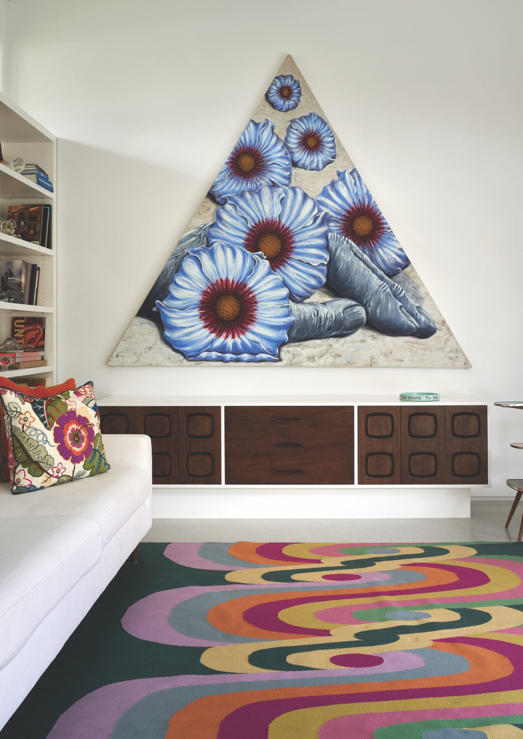 Wayne Gilbert's "End of the Day" holds court in Houston collector Poppi Masey's house. (Photo by Pär Bengtsson)