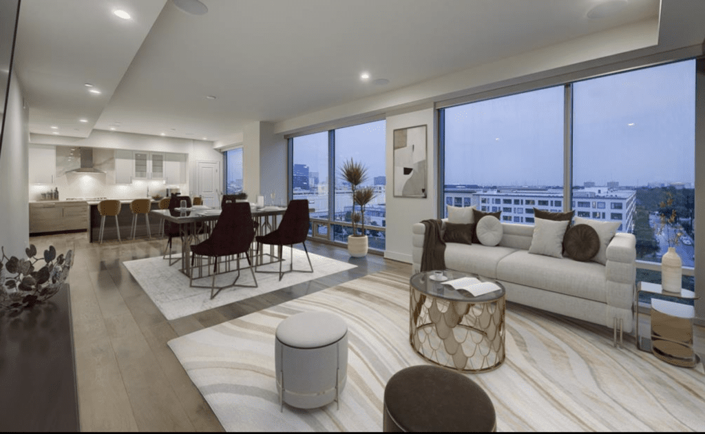 This home in The Wilshire has a warm aesthetic complemented by a plethora of natural light.