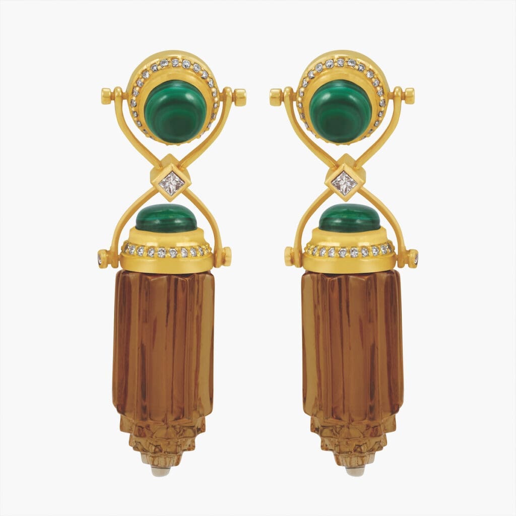 Carla Rockmore Rajasthan Short Earrings, $3,500