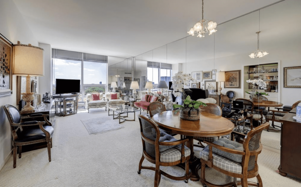 The home flows seamlessly from room to room on San Felipe Street.