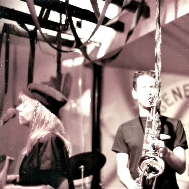 During their younger days, Judy Adams and John Foelber, who own Foelber Pottery Gallery and Studios in Houston's Montrose neighborhood, played in a band together with other musicians. They often played at the long gone Montrose ice house called the Pik-N-Pak. (Courtesy Foelber Pottery Gallery and Studios)