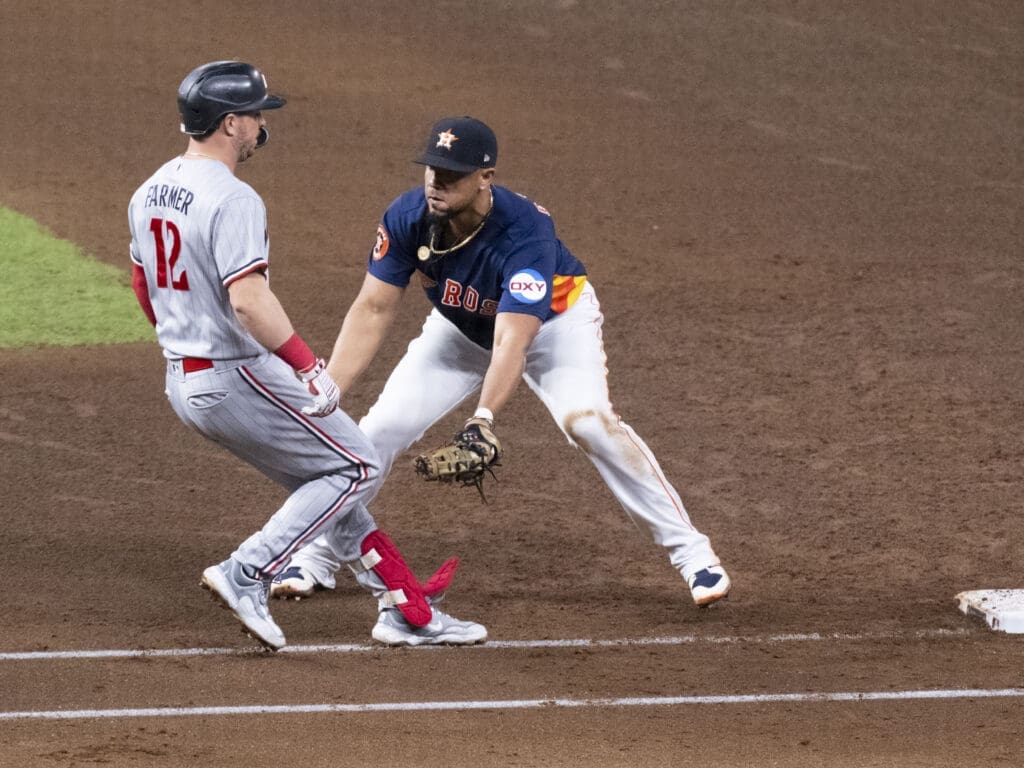 Jose Abreu plays a good first base for the Houston Astros too. (Photo by F. Carter Smith)