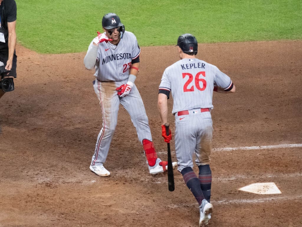 The Twins, even their vets like Max Kepler (No. 26) are having a lot of fun. (Photo by F. Carter Smith)