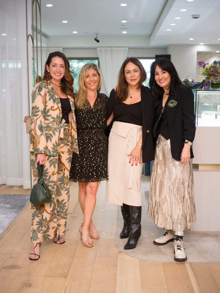 Alejandra Bravo, Diana Fisher, Luis Babarczy, Amy Johnston at Zadok Jewelers 'Leading Women' champagne brunch and program. (Photo by Daniel Ortiz)