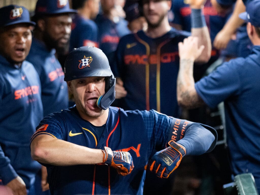 Houston Astros centerfielder Chas McCormick brings a lot of enthusiasm. (Photo by F. Carter Smith)