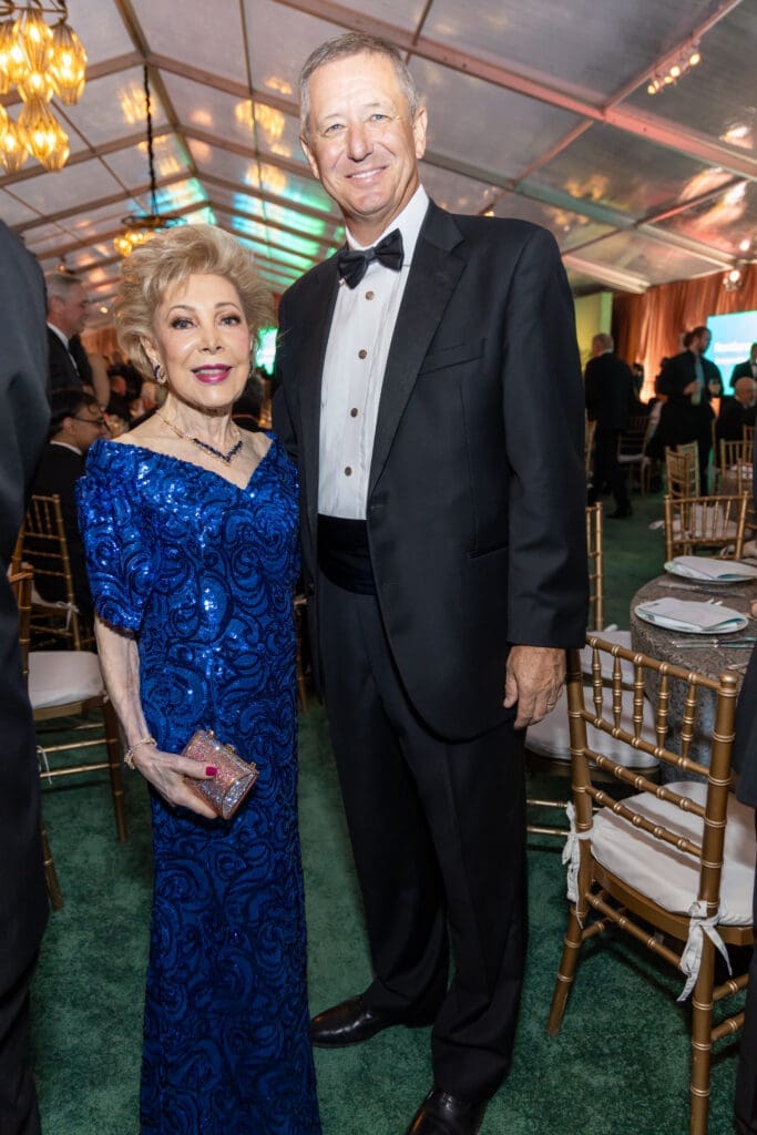 Margaret Alkek Williams, David Wuthrich at the 30th anniversary celebration of Rice University's Baker Institute for Public Policy. (Photo courtesy of Rice University)
l