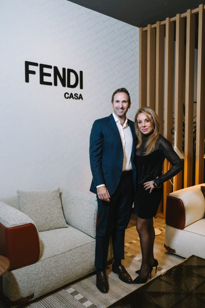 Giacomo Rossi, Karen Hernandez at BeDESIGN's 10th anniversary celebrating the grand opening of the final phase of the 20,000 square foot showroom. (Photo by Johnny Than)