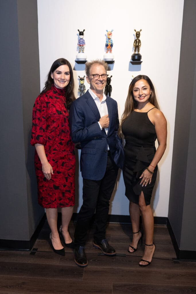 Lydia Ortiz, Jeff Horing, Yadira Sanchez  at BeDESIGN's 10th anniversary celebrating the grand opening of the final phase of the 20,000 square foot showroom. (Photo by Wilson Parish)