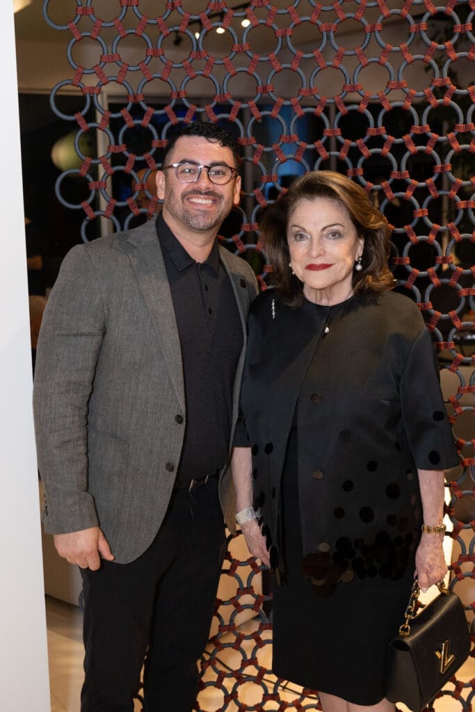 Paul Althaus, Beth Wolff at BeDESIGN's 10th anniversary celebrating the grand opening of the final phase of the 20,000 square foot showroom. (Photo by Wilson Parish)
