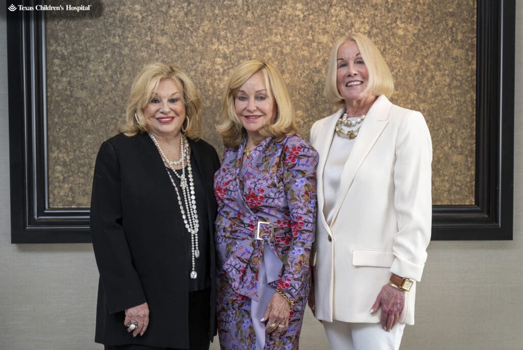 Salute to Champions luncheon founders and chairs Sidney Faust, Judi McGee, Elsie Eckert at the 12th annual fundraiser for Texas Children's Cancer and Hematology Center.  (Photo by Texas Children's Hospital)