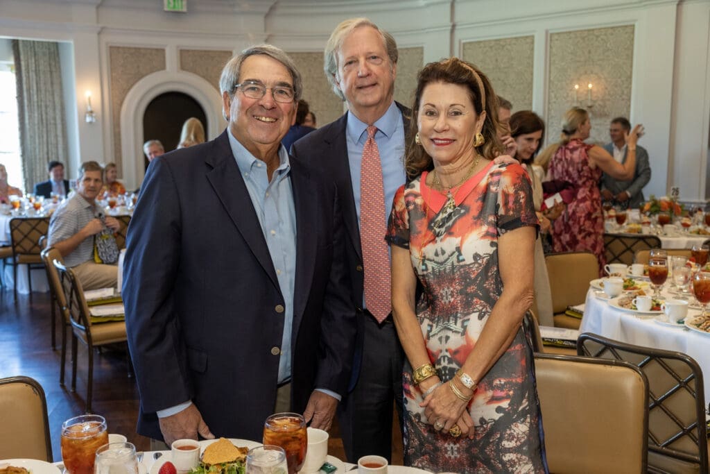 Tom Brown, Ronny & Dorothy Cuenod at the Circle of Hope Luncheon. (Photo by Jenny Antill)