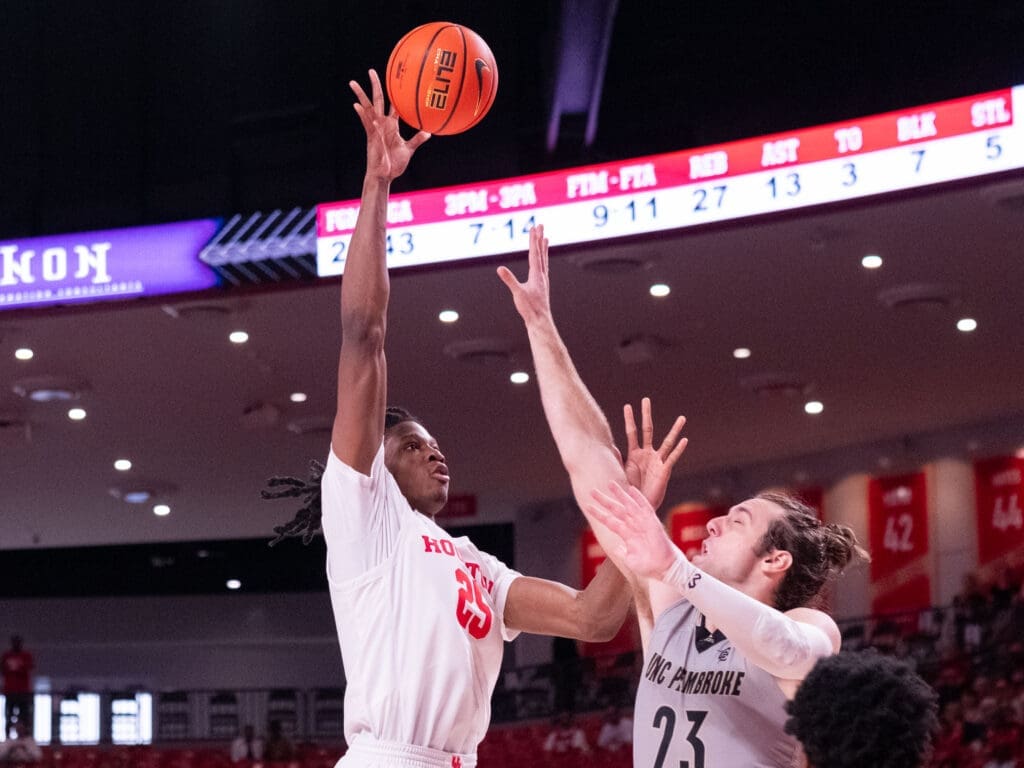 University of Houston forward JoJo Tugler is working on adding to his offensive game. (Photo by F. Carter Smith)