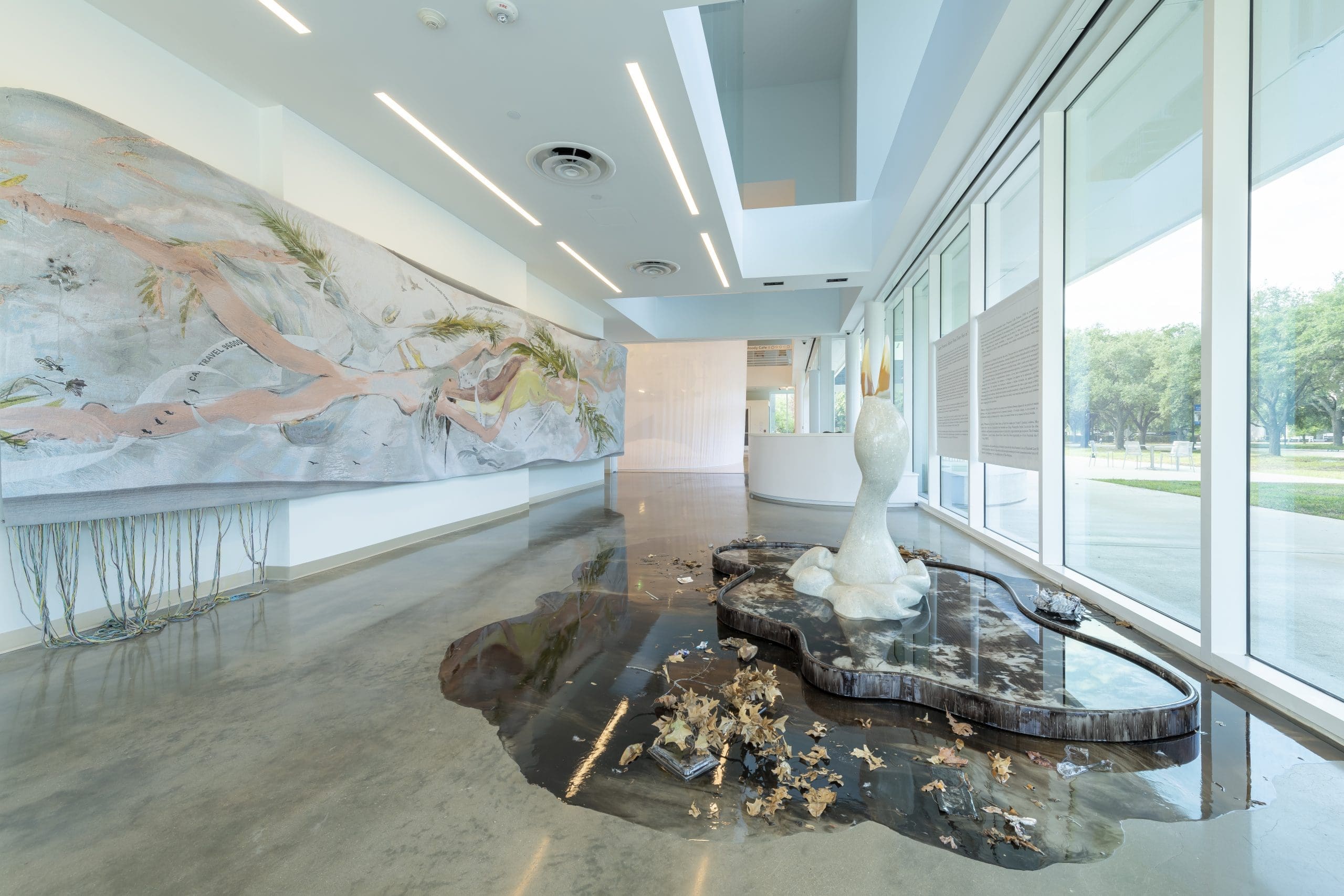Laure Prouvost's "Above Front Tears Nest in South," installation view, Moody Center for the Arts at Rice University, through December 14. (Photo by Anthony Rathbun). The immersive exhibition is a coup for the Moody, featuring an ambitious take on the environment forged by a Turner Prize-winning eco-feminist.