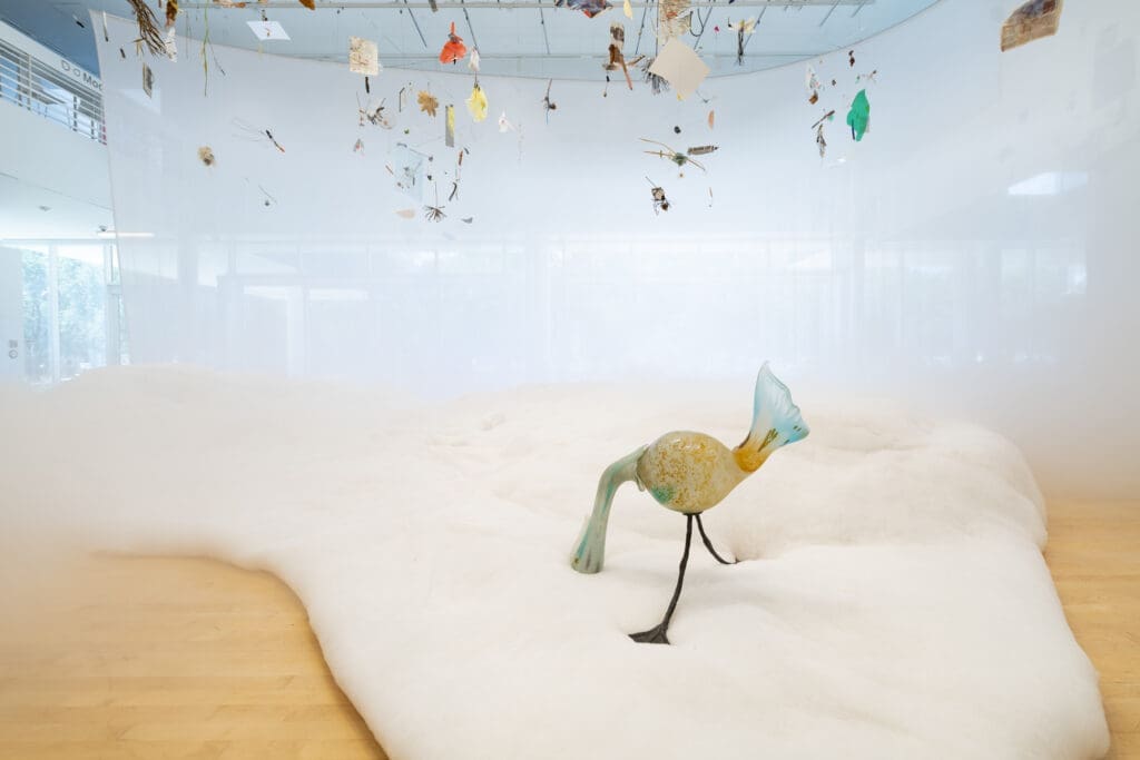 An enchanting vignette from Laure Prouvost's "Above Front Tears Nest in South," Moody Center for the Arts at Rice University. (Photo by Anthony Rathbun)