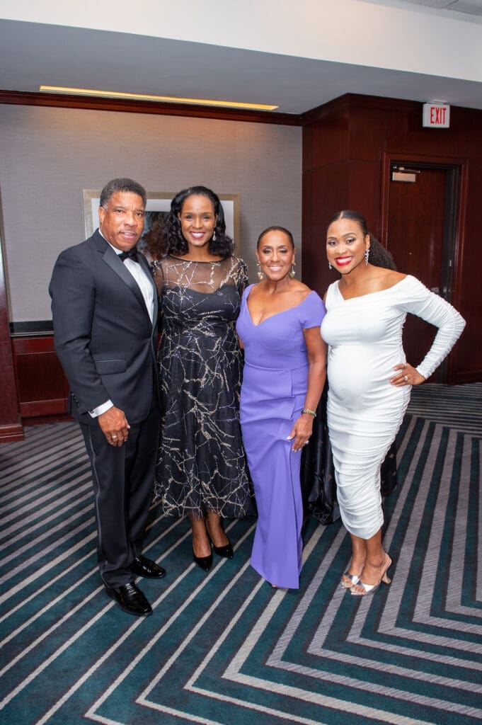 Doug & Winelle Herron, Linda Lorelle, Jamila Ryans at the Linda Lorelle Scholarship Fund 'Paying It Forward' gala. (Photo by Jacob Power)