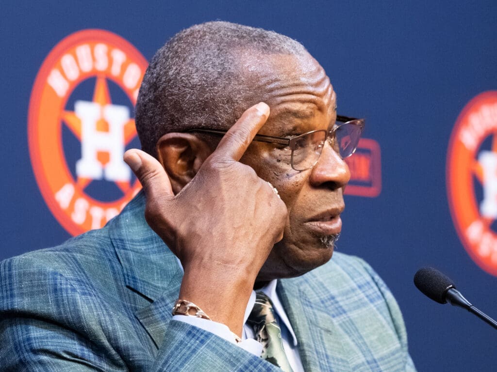 Dusty Baker leaves the Houston Astros with a world championship and plenty to think about. (Photo by F. Carter Smith)