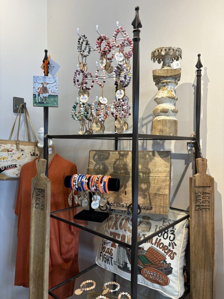 Jewelry made by Brookwood citizens is featured at the shop. (Photo by Laura Landsbaum)