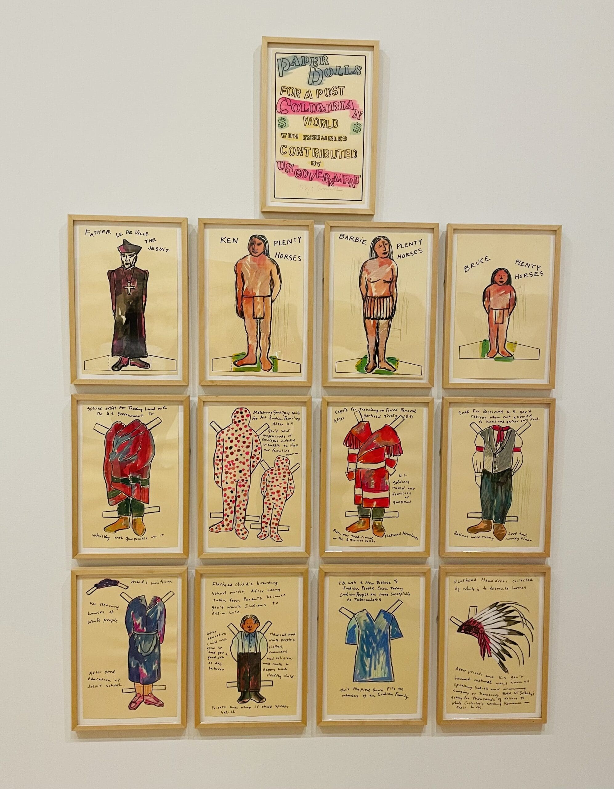 Paper Dolls for Post-Columbian World with Ensembles Contributed by the US Government, 1991. (Photo by Courtney Dabney)