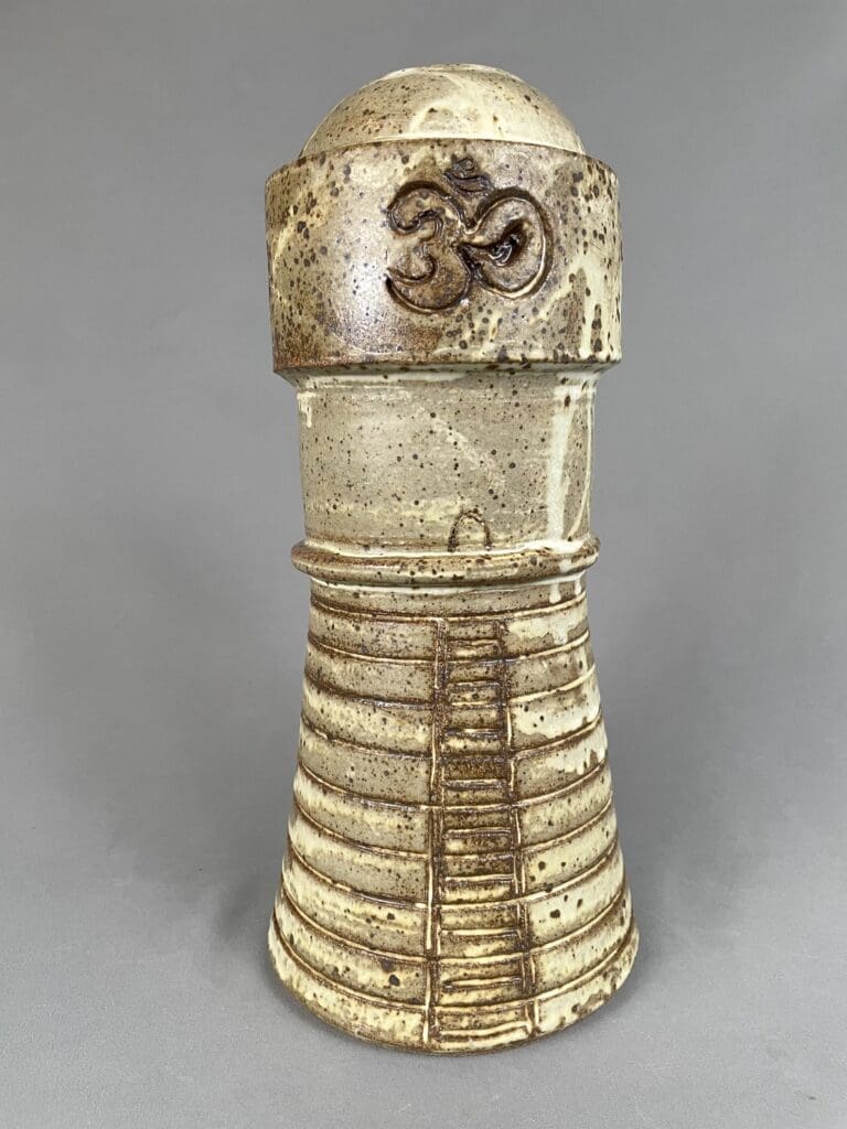 An artwork from John Foelber's "Tower of Babel" series, 2023. (Courtesy Foelber Pottery Gallery and Studios)