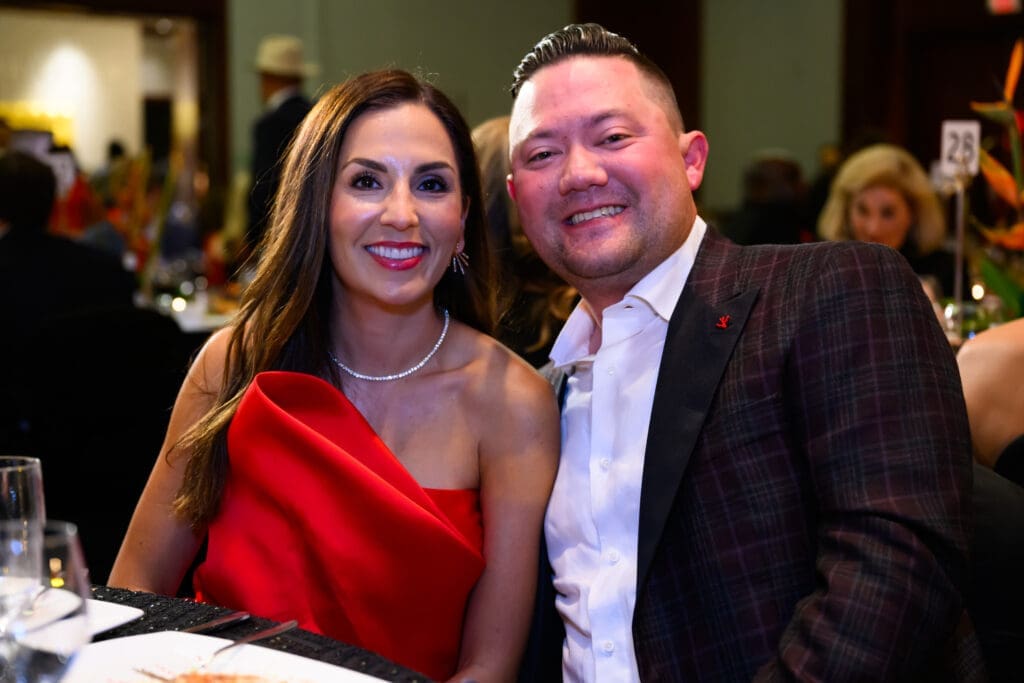 Julie Longoria Chen & Michael Chen at the 'Red Hot Gala' benefitting the Houston Firefighters Foundation. (Photo by Michelle Watson)