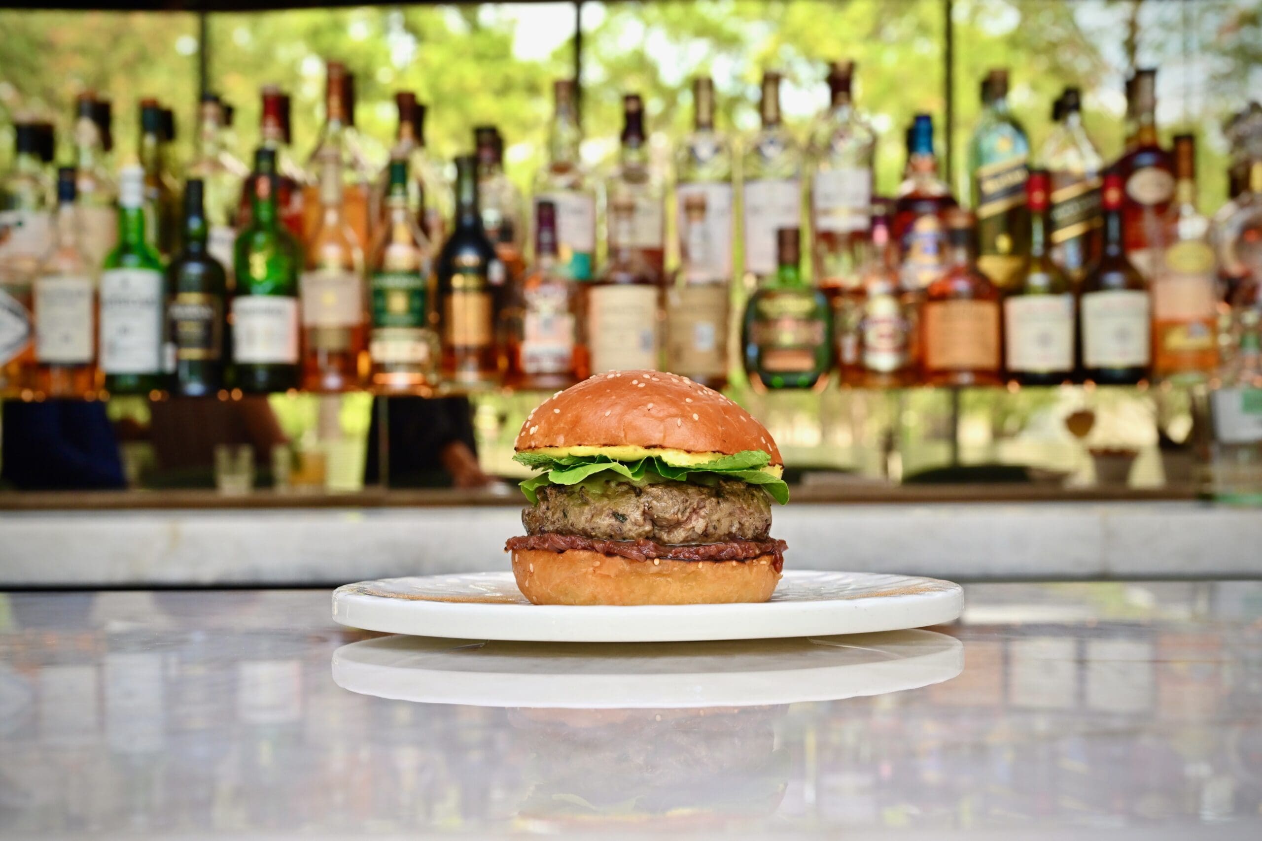 Le Jardinier Houston – Lamb Burger (Photo by Alex Montoya)