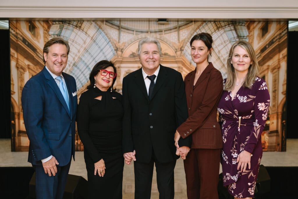 Preston Antonini , Roz Pactor, Steve Tyrell, Tina Tyrell, Erika Myers at the Houston Italian Cultural and Community Center Fall Luncheon. (Photo by Johnny Than)