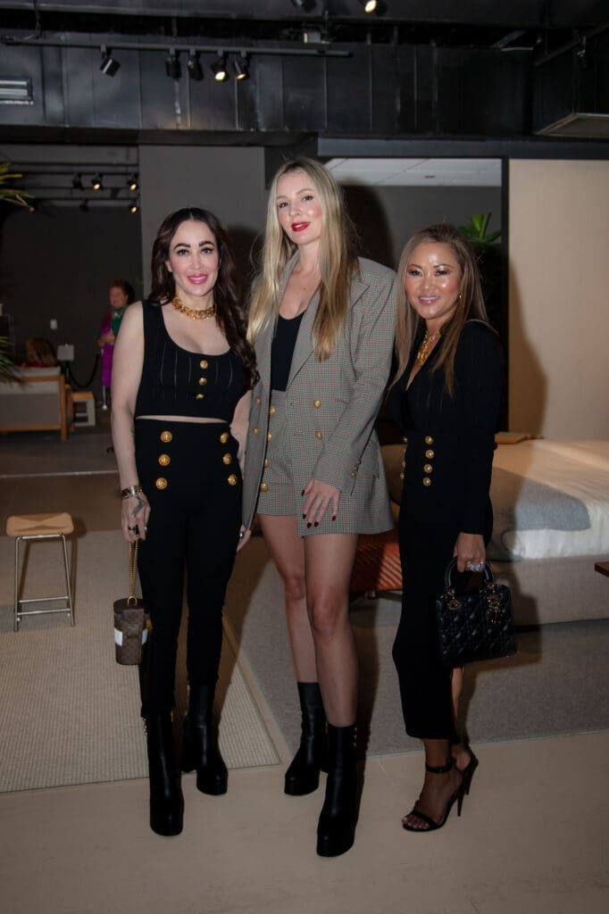 Rachel Clements, Paige Sloniker, Amy Hadden at Nina Magon's 'Evoke' book signing at BeDesign (Photo by Miroma Photography)