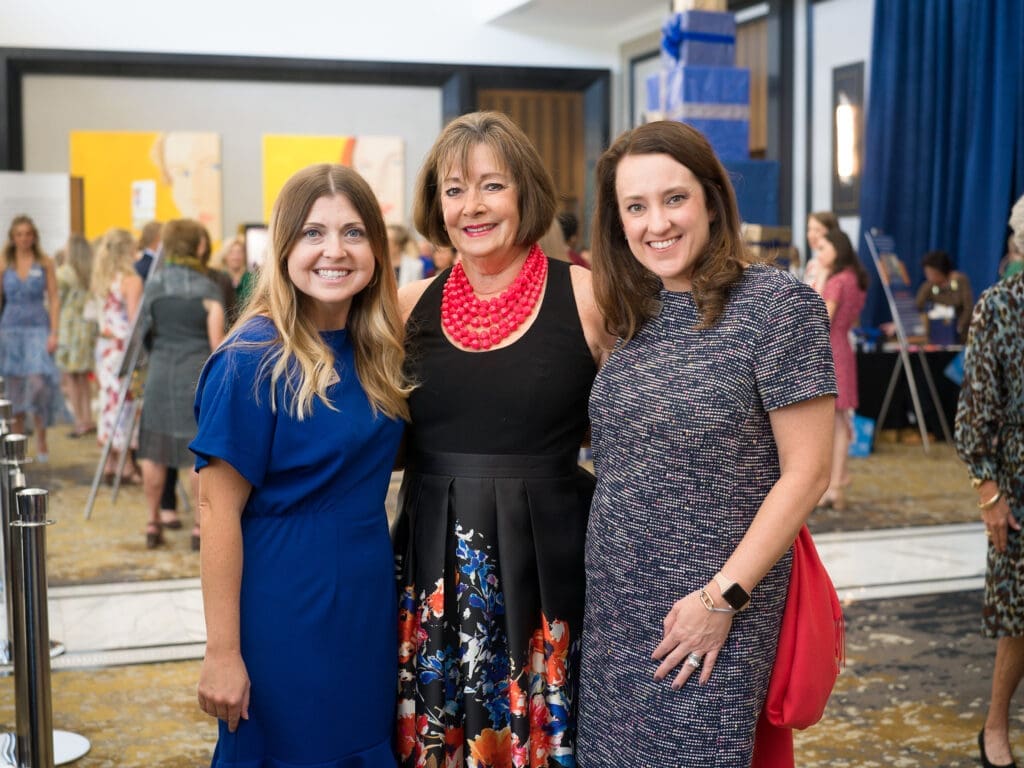 Randi Koenig, Cathy Cleary, Abby Clark  at the Barbara Bush Houston Literacy Foundation Power of Literacy Luncheon. (Photo by Daniel Ortiz)