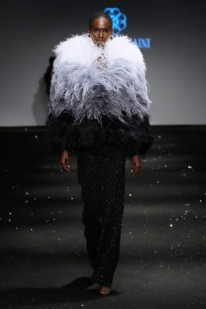 Rizman Ruzaini is a internationally acclaimed Malaysian fashion house who presented an exciting first show at Dubai Fashion Week. (Photo by Dubai Fashion Week )