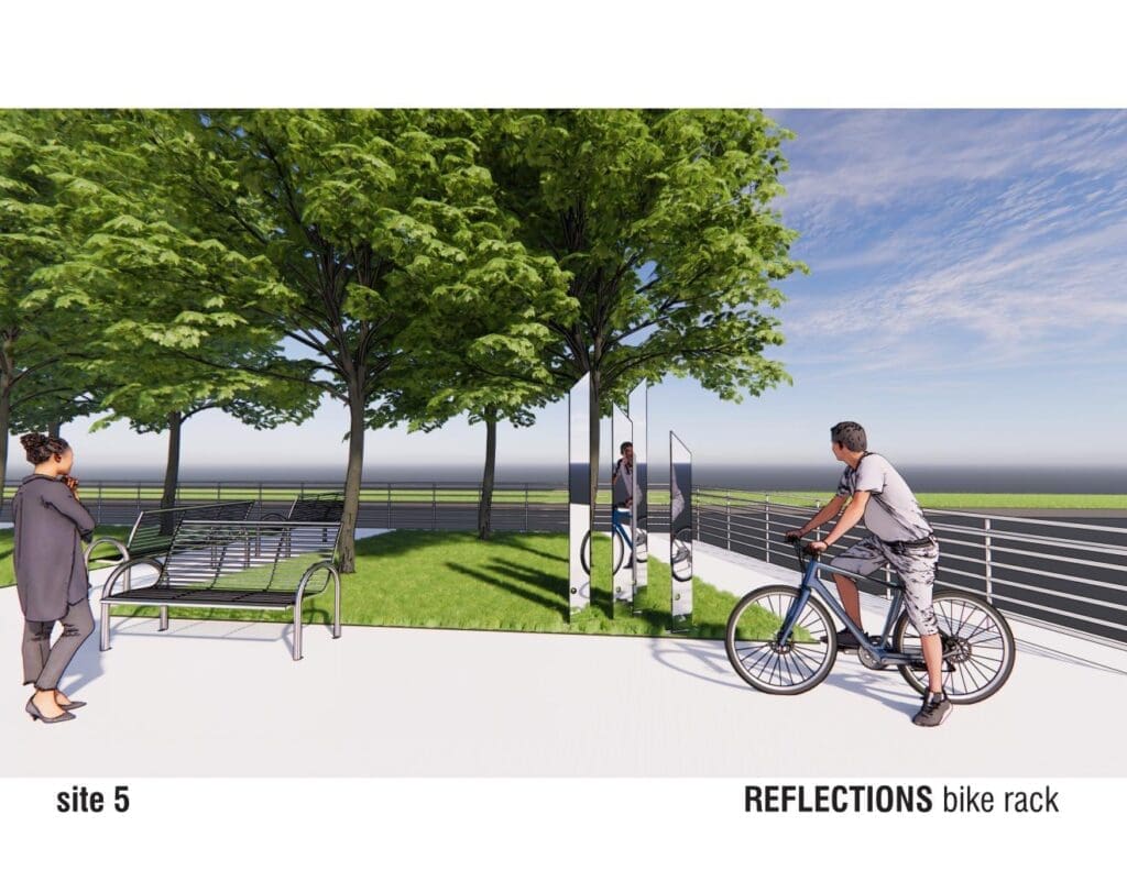 An artist's rendering of "Reflection", by Michelle Old, Stacy Moore and Kevin Giuseppetti. 