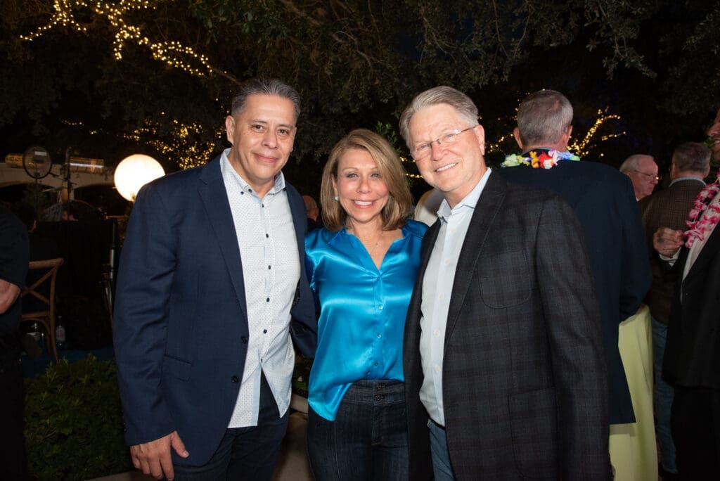 Houston Fire Chief Sam Pena, State Senator Joan Huffman, Keith Lawyer at the Houston Police Foundation's 'True Blue' gala.  (Photo by Alexander's Fine Portrait Design)