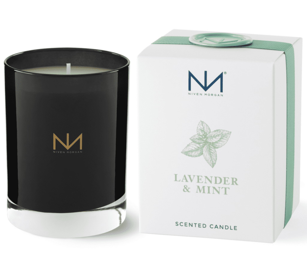 Niven Morgan's Lavender and Mint Candle, $36, available at Nivenmorgan.com.
