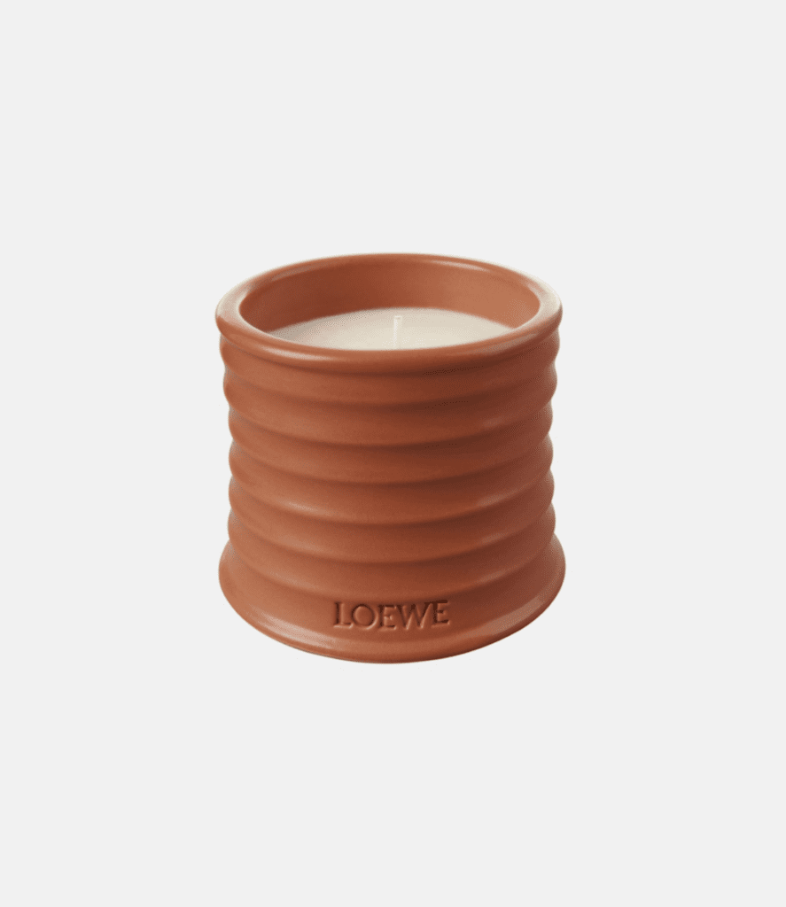 Loewe's Juniper Berry small candle in brown, $110, available at MyTheresa.