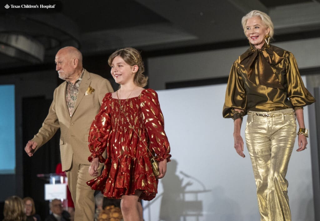 Dr. Peter Farrell, Tama Lundquist with Patient Champion Tess at the 12th annual fundraiser for Texas Children's Cancer and Hematology Center.  (Photo by Texas Children's Hospital)