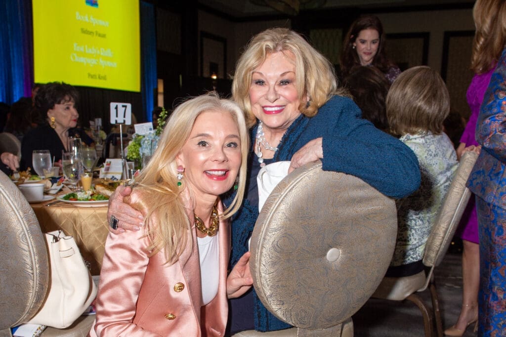 Tena Lundquist Faust, Sidney Faust at the Barbara Bush Houston Literacy Foundation Power of Literacy Luncheon. (Photo by Jacob Power)