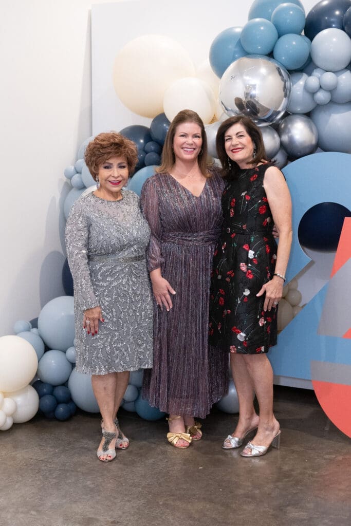 Trini Mendenhall, Lauren Levicki Courville, Ellie Francisco at Dress for Success 25th anniversary celebration