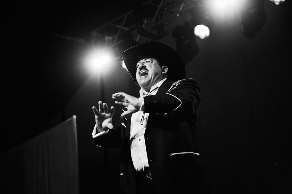 The exhilarating live auction at the 2023 Cattle Baron's Ball at Dallas' iconic Southfork Ranch. (Photo by Jonathan Zizzo)