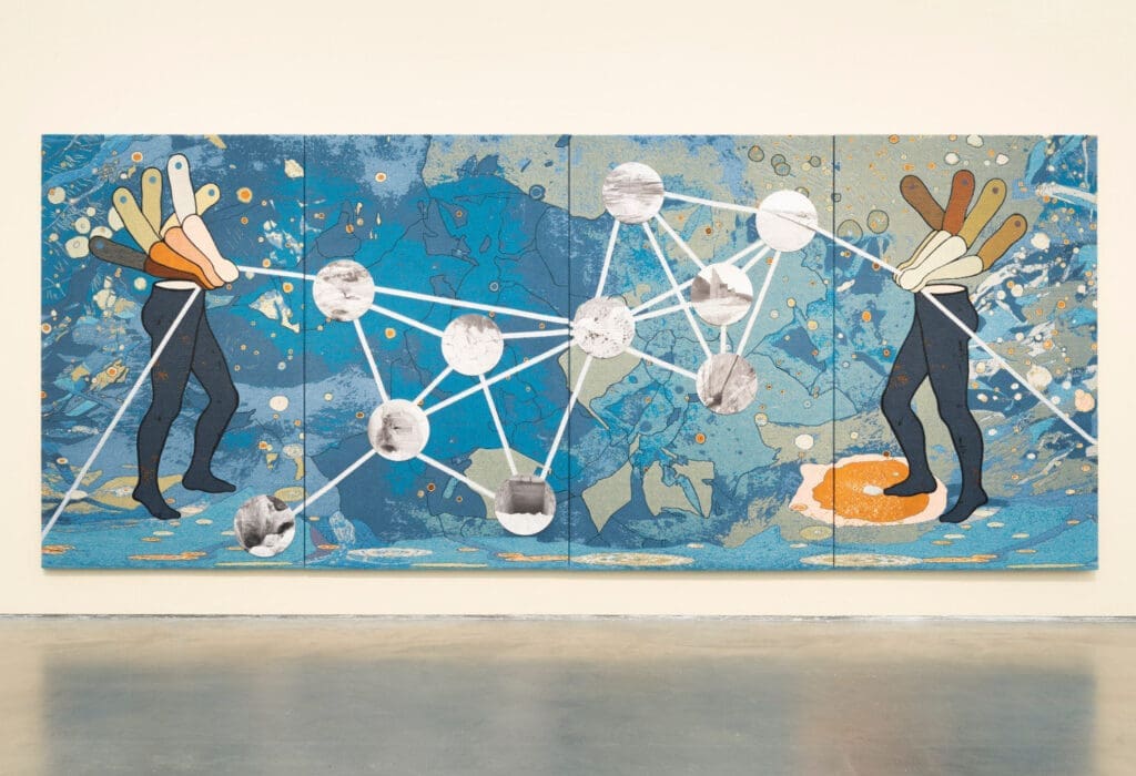 Otobong Nkanga's "The Weight of Scars," 2015, which appeared in the exhibition "To Dig a Hole That Collapses Again" at MCA Chicago in 2018. (Photo by Nathan Keay. Courtesy MCA Chicago)