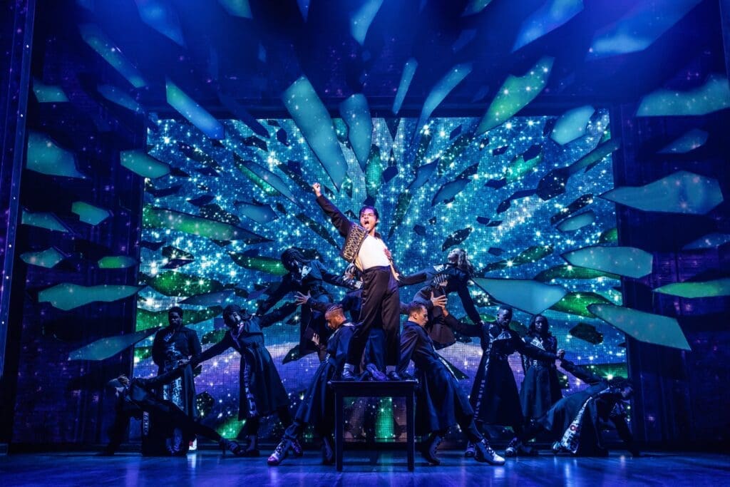 Roman Banks as 'MJ' and the cast of the MJ First National Tour. (Photo by Matthew Murphy)