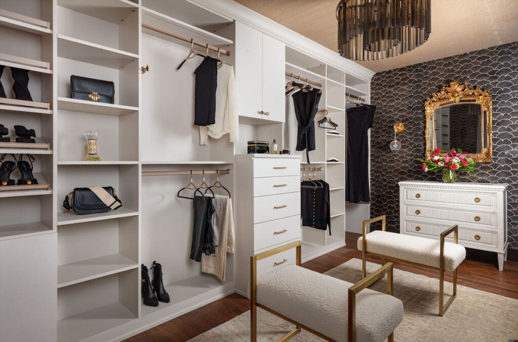 Primary Closet: Kate Riverie, Reverie Interior Design (Photo by Nickolas Sargent)