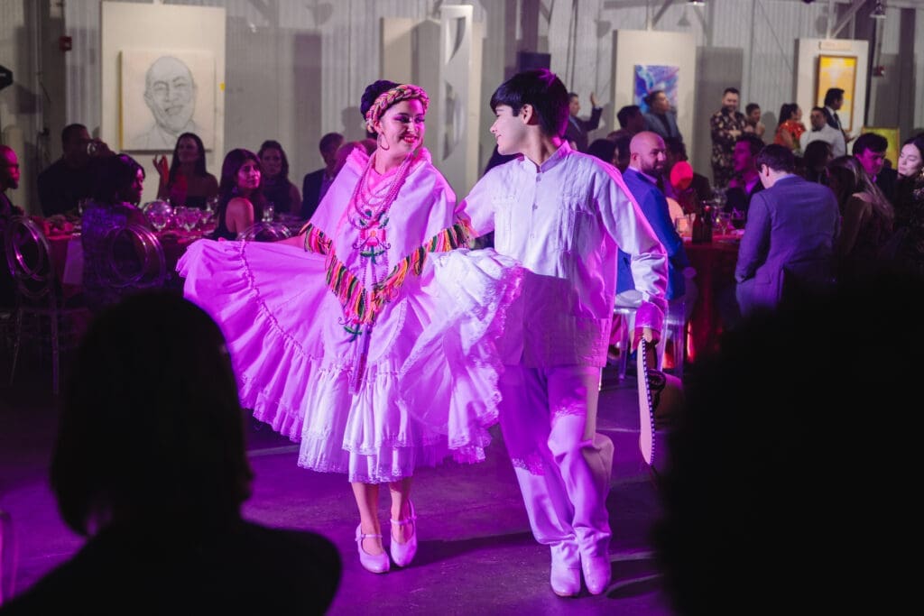 Gala-goers delighted in a surprise performance by MECA's ballet folklórico students at Houston Arts Alliance's Add On Art Gala.  (Photo by Johnny Than)