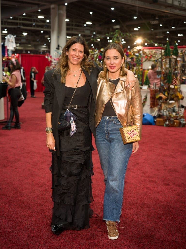 Ally Shell, Michelle Reyna Wymes at Houston Ballet Nutcracker Market festivities.  (Photo by Daniel Ortiz)