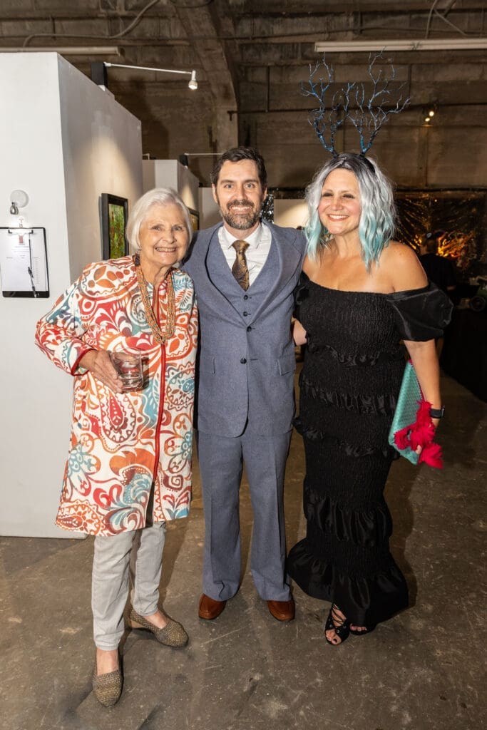 Barbara Solis, Matthew Wettergreen & Claudia Solis at Orange Show Gala Where the Wild Things ART (Photo by Emily Jaschke and David DeHoyos)