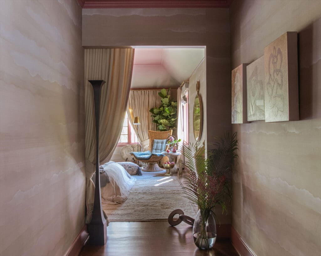 Bedroom & Bathroom: Kristi Nelson of KMNelson Design (Photo by Strictly Natural Light)